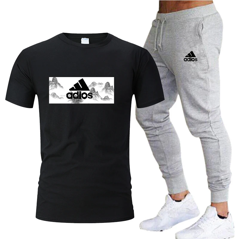 

Hot selling men's sweatshirt + pants 2 piece set casual sportswear basketball wear spring and summer new sportswear brand suit