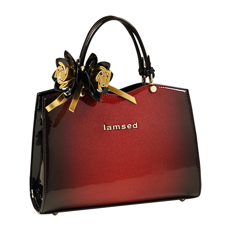 

New Fashion Luxury Top Handle Bag Designer Handbag High Quality Patent Leather Women's Messenger Handbags Famous Brands Bolsos