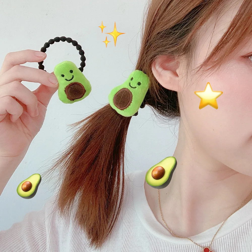 Милые Креативные авокадо плюшевые повязки на голову куклы аксессуары для волос