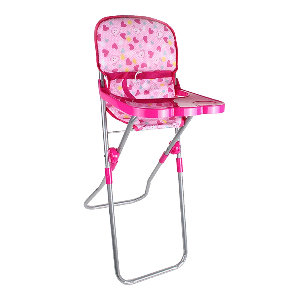 

23*31*56cm Baby Doll Dining High Chair Model Simulation Furniture Model for 9-12inch Doll Kids Pretend Play Toy