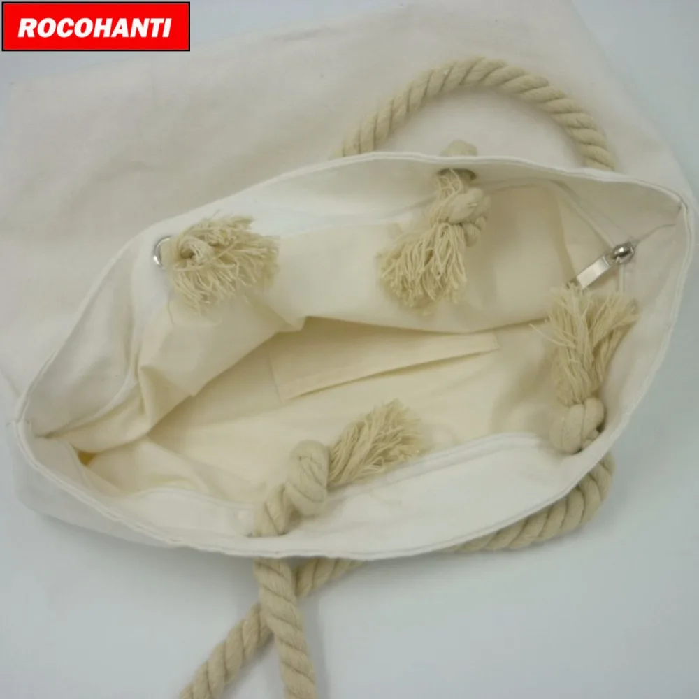 10x пустой натуральный хлопок холст сумки с застежкой-молнией веревочной ручкой для продуктовых покупок, пляжа, индивидуальный логотип печати
