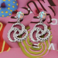fashion statement earrings 2020 big geometric round earrings for women hanging dangle earrings drop earing modern female jewelry