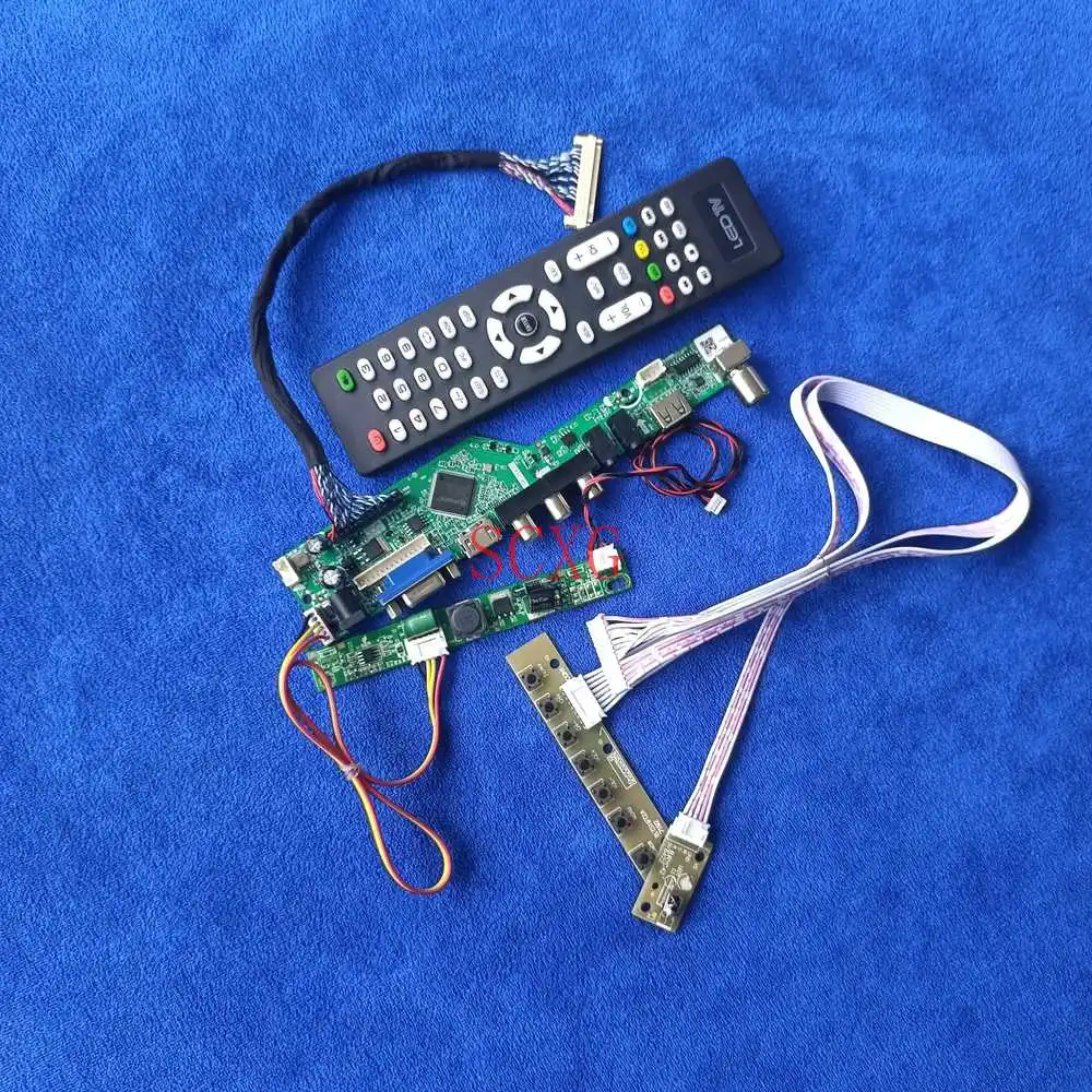 

KIT 1920*1080 HDMI-compatible USB AV VGA For M240HW01/M240HW02/M240Q004/M240Q005 Screen controller board Analog 30 Pin LVDS LED