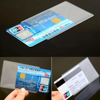 10pcsset pvc transparent card cover case to protect bus business bank credit id card waterproof frosted antimagnetic holder bag