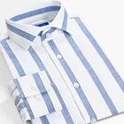 Smart Five, большие полосатые мужские рубашки, облегающие, с длинным рукавом, мужские рубашки с маленьким квадратным воротником, официальная одежда для офиса, размер 45 46