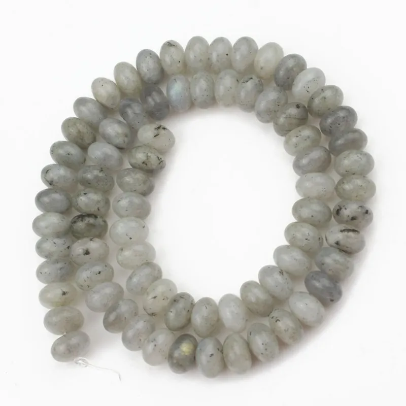Натуральные серые бусины из Лабрадорита круглые бусины-разделители подвеска для