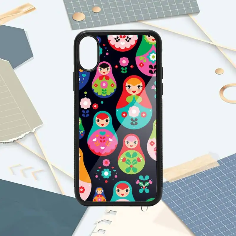 

Russian Colorful Matryoshka Patterns Phone Case PC for iPhone 11 12 pro XS MAX 8 7 6 6S Plus X 5S SE 2020 XR