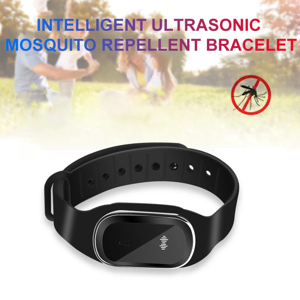 Браслет с ультразвуковым репеллентом от комаров для детей и взрослых кемпинга на
