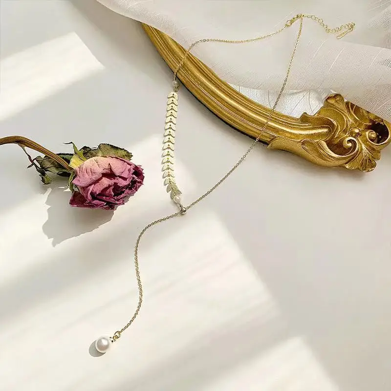 Цепочка с подвеской в виде слезы модное металлическое ожерелье кулоном из