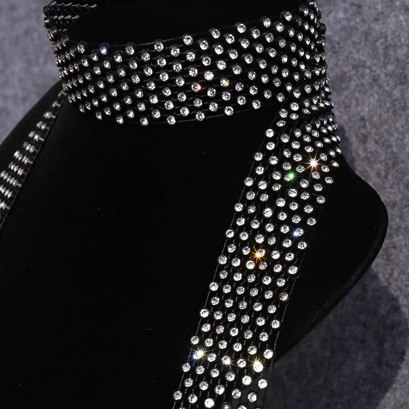 Галстуки-стразы с блестками для мужчин и женщин модные галстуки ручной работы в