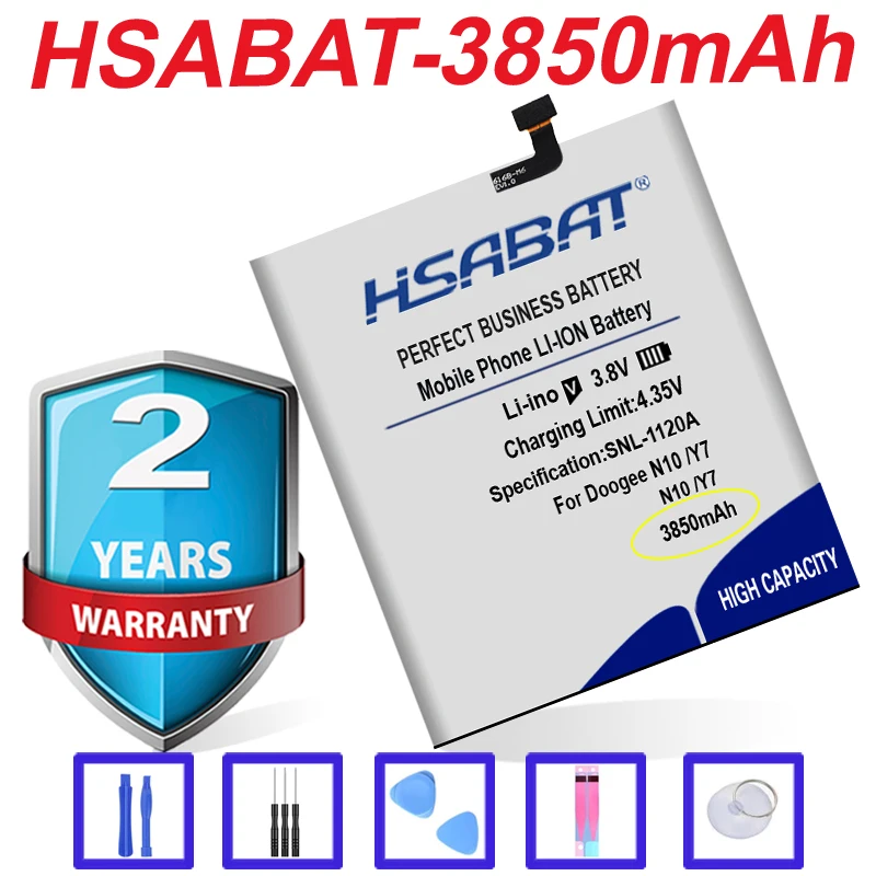 HSABAT Топ бренд 100% новый 3850mAh BAT18763360 Аккумулятор Для Doogee Y7 N10 в наличии|Аккумуляторы