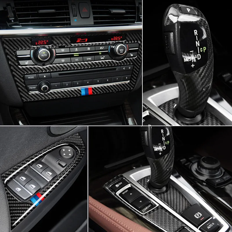 Углеродное волокно для BMW X3 X4 F25 F26 Автомобильный интерьер переключения передач