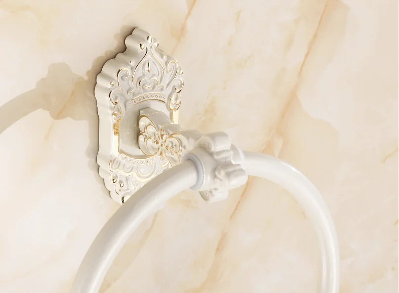 Декоративные кольца для полотенец античное настенное крепление белого и черного