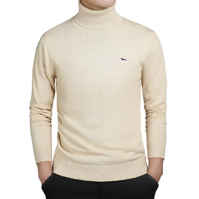 

2019 New autumn men casual fashion sweater long sleeve 100%cotton solid blaine knitted pullovers embroidery sweaters