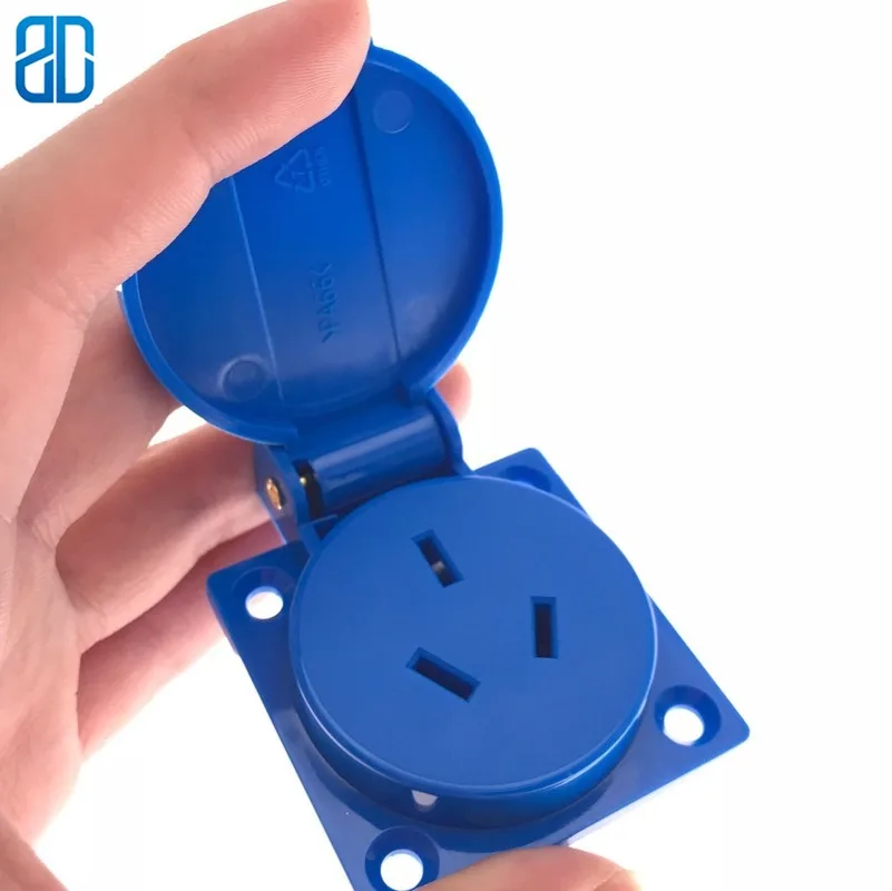 Китайская стандартная Водонепроницаемая промышленная розетка с 3 отверстиями 10