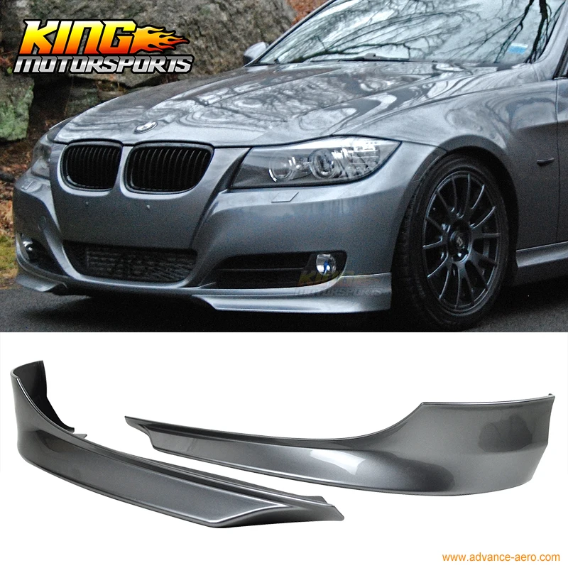 Сплиттер для переднего бампера BMW E90 разветвитель губ окрашенный серый # A52 2009 2012|lip