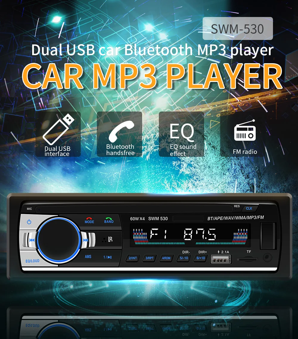 

Автомагнитола MLOVELIN 1Din, Mp3, FM, Aux, 12 В