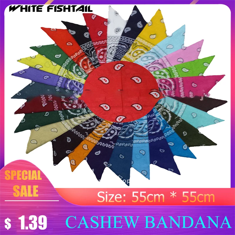 Белый квадратный шарф с принтом рыбий хвост из искусственного хлопка в стиле