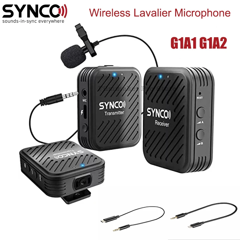 Беспроводная микрофонная система SYNCO G1 G1A1 G1A2 2 4 ГГц петличный микрофон для