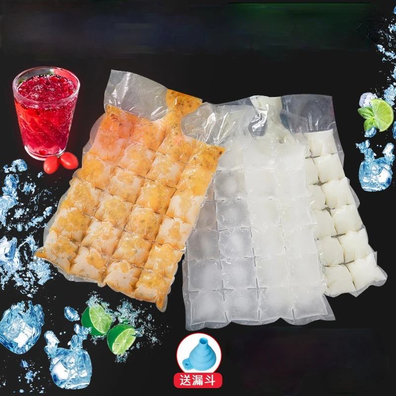 

1 pack of 10 pieces, summer disposable ice pack, self-sealing ice tray, edible jelly ice cubes, ice box artifact, ice cube mold