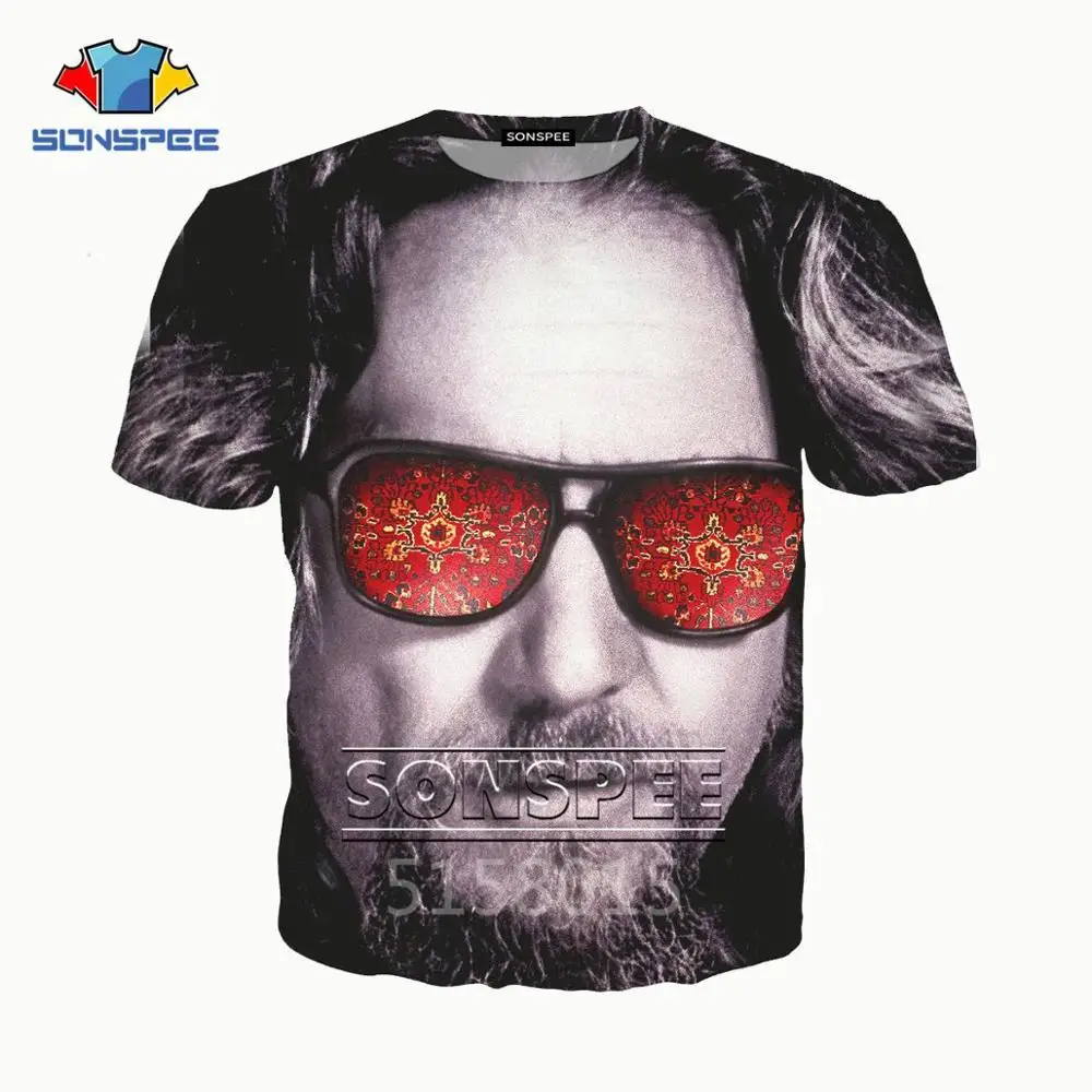 8 SONSPEE The Big Lebowski Harajuku 3D печатных мужчин и женщин одежда Хип Хоп футболка унисекс короткий рукав Уличная пуловер XK117c - Цвет: 8