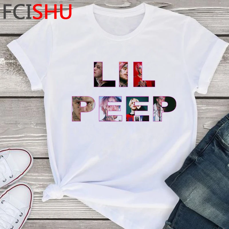 Футболка унисекс с принтом Lil Peep Graphic смешная мультяшная рубашка в стиле хип хоп
