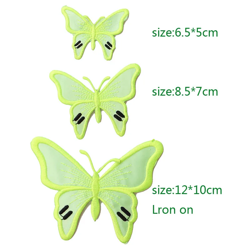 Набор из 3 предметов красочная вышитая наклейка в виде бабочки для одежды сделай
