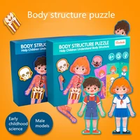 toys human body structure cognitive children bio wooden puzzle boy girl safety early education books manga comic kids libros art
