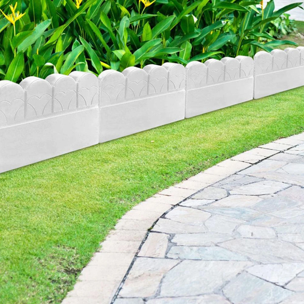 

Quaint Garden Edging Mold DIY Plastic Flowerbed Concrete Mold For Outdoor Lawn Jardin Courtyard Garden Buildings Decoration