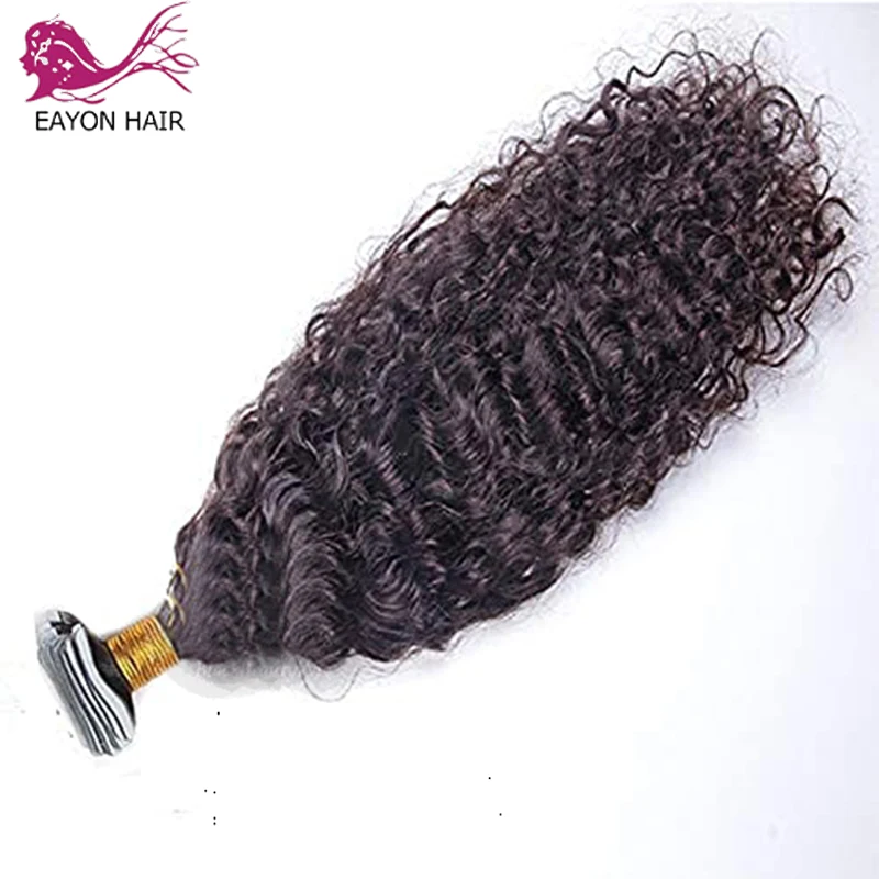 Вьющаяся лента для наращивания человеческих волос свободная вьющаяся