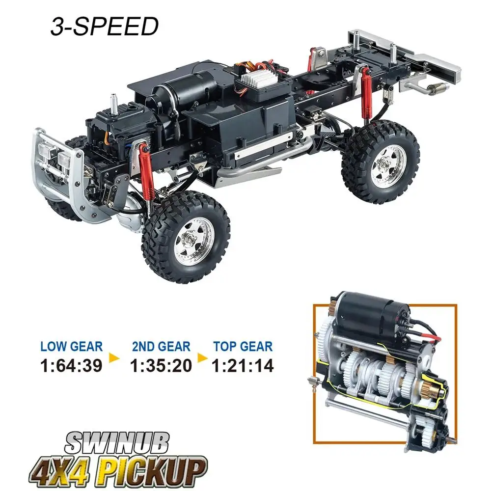 LeadingStar HG P409 1/10 2 4G полноприводный Радиоуправляемый автомобиль 4x4 пикап Rock Crawler без