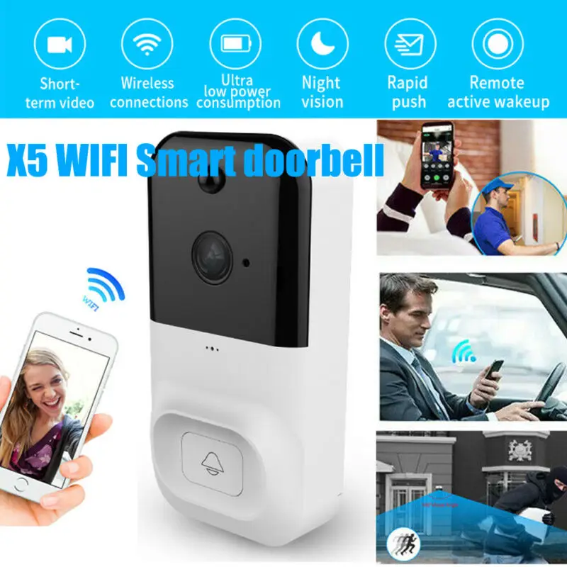 Двухсторонний звонок WiFi беспроводной Видео дверной ИК HD Talk Безопасности Смарт
