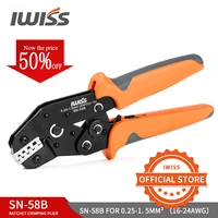 iwiss sn 58b28b48b wire crimping pliers 0 25 1 5mm%c2%b2 for box tab 2 84 86 3 sm2 5 xh2 54 terminals kit electrical hand tools