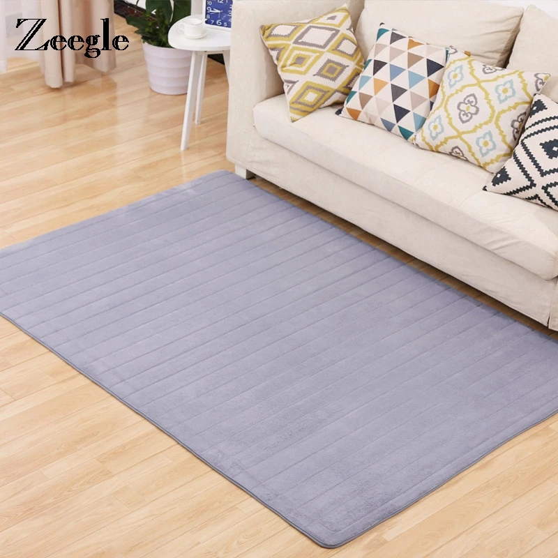 

Zeegle Floor Mat Memory Foam Carpet Modern Area Rug Kids Bedroom Carpet Non-Slip Sofa Beside Mats Absorbent Bedroom Carpets