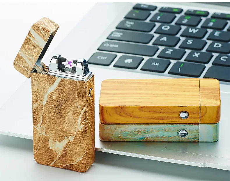 

Flameless metal electric lighter, Rechargeable, windproof, Double Arc, pulse cross, USB, cigarette lighter
