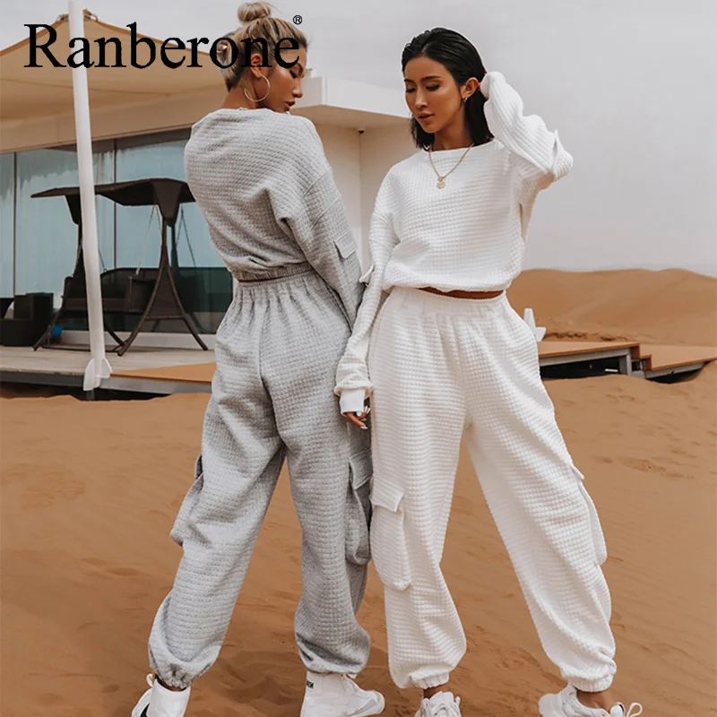 2 Piece Suits Spring Autumn New Women Fashion Outfits Women's Casual Sweater Suit Sports Trousers Fitness Clothing Female