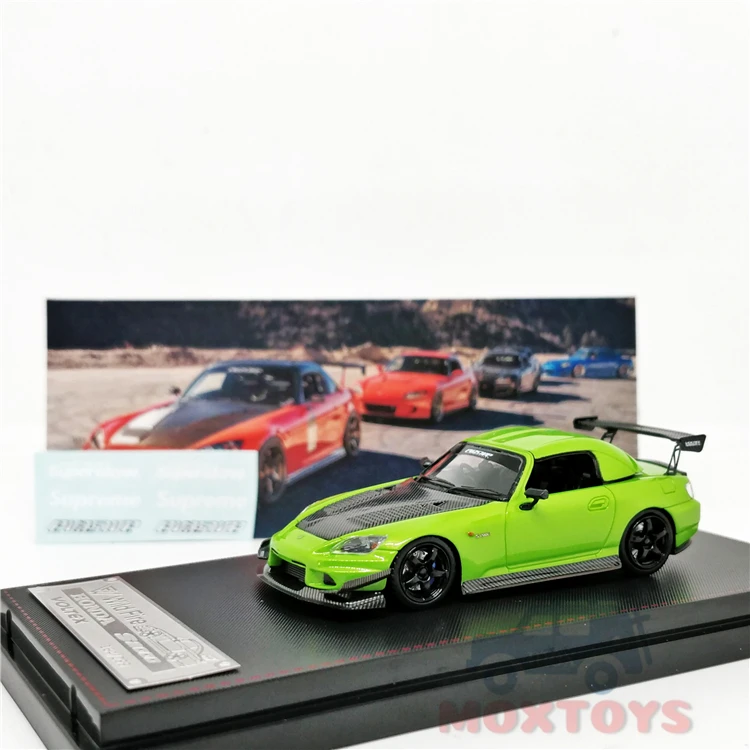 

Wild Fire 1:64 Honda S2000 Voltex Apple Green Resin Model Car