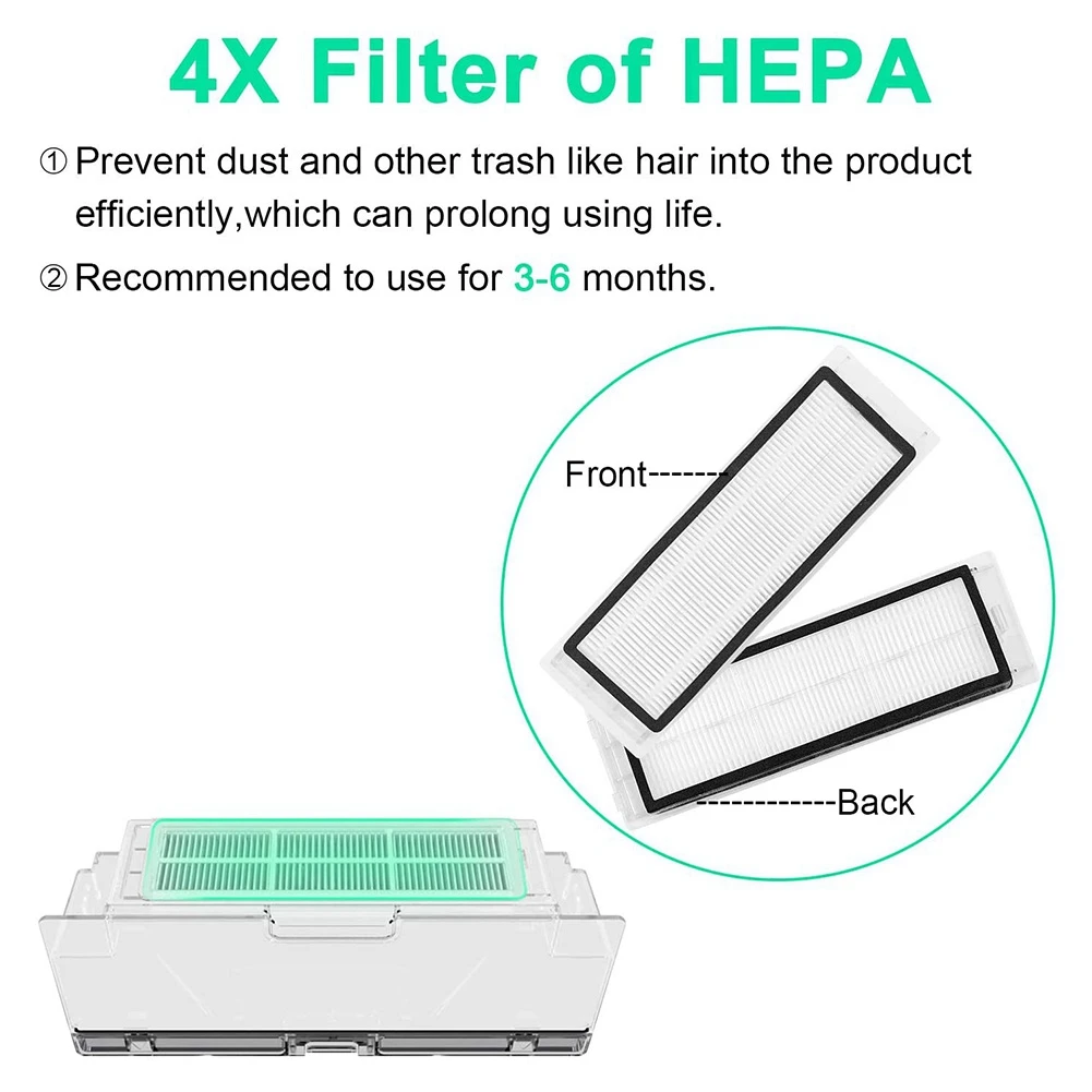 

Accessory Kit Compatible for Xiaomi Mijia Roborock E35 E25 E20 S50 S6 S5 S51 C10 Robotic Vacuum Cleaner Replacement