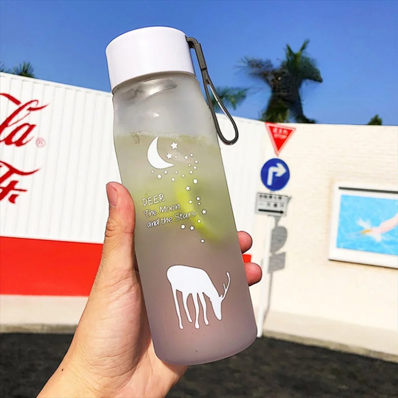 Новая Спортивная бутылка для воды матовая пластиковая Удобная кружка креативная