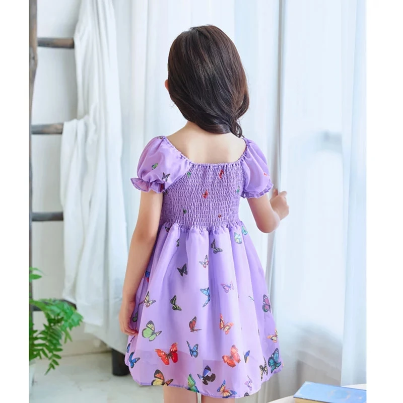 

Girls Princess Dress 2021 Summer Children's Fashion Casual Butterfly Lace Clothing Girl Toddler Party Baby Birthday Dresses