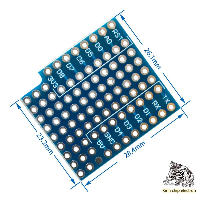 

10pcs / lot D1 Mini double sided board bread board WiFi Internet of things development board bread board extension for d1mini