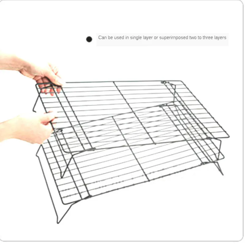 

3Layers Stackable Cake Cooling Rack Metal Biscuits Bread Cookie Cooling Rack Net Mat BakingTools Tray Kitchen Accessories