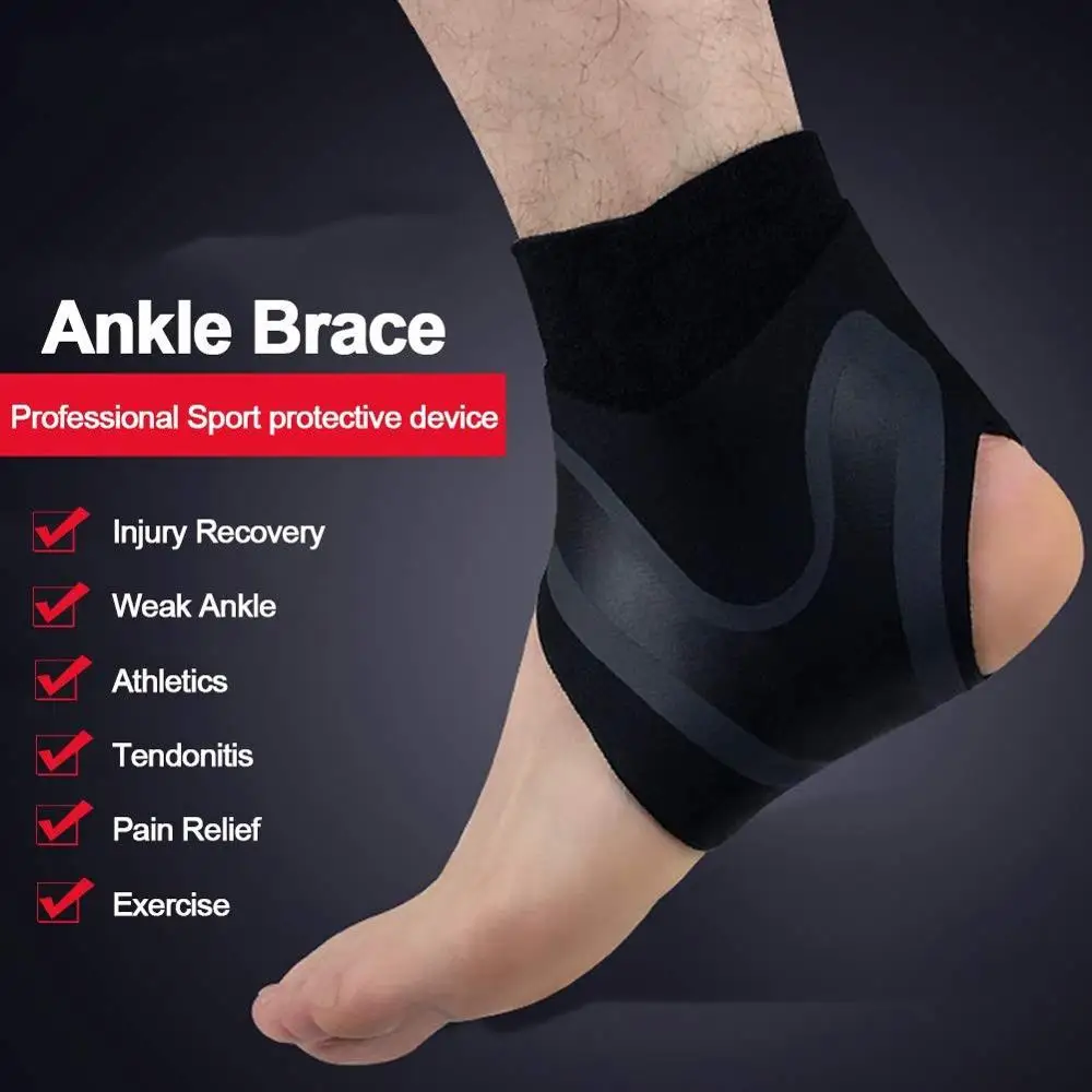 1 шт. поддерживающий лодыжку дышащий компрессионный бандаж для лодыжки мужчин и