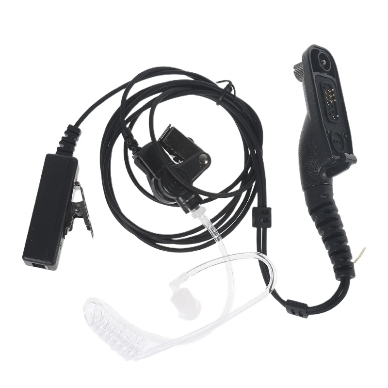 

Black 1.5m /59.06inch Walkie-talkie Air Duct Headset Anti-radiation for Motorola X-PR 7350 X-PR 6350 6550