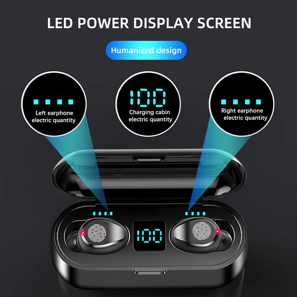Беспроводные наушники F9 гарнитура TWS с Bluetooth 5 0 Hi-Fi мини-наушники-вкладыши для