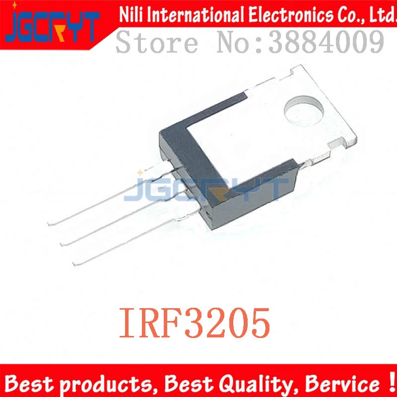 10 unids/lote IRF3205PBF IRF3205 110A/55V/200W TO 220 N channel fet инвертор|Запасные части| |