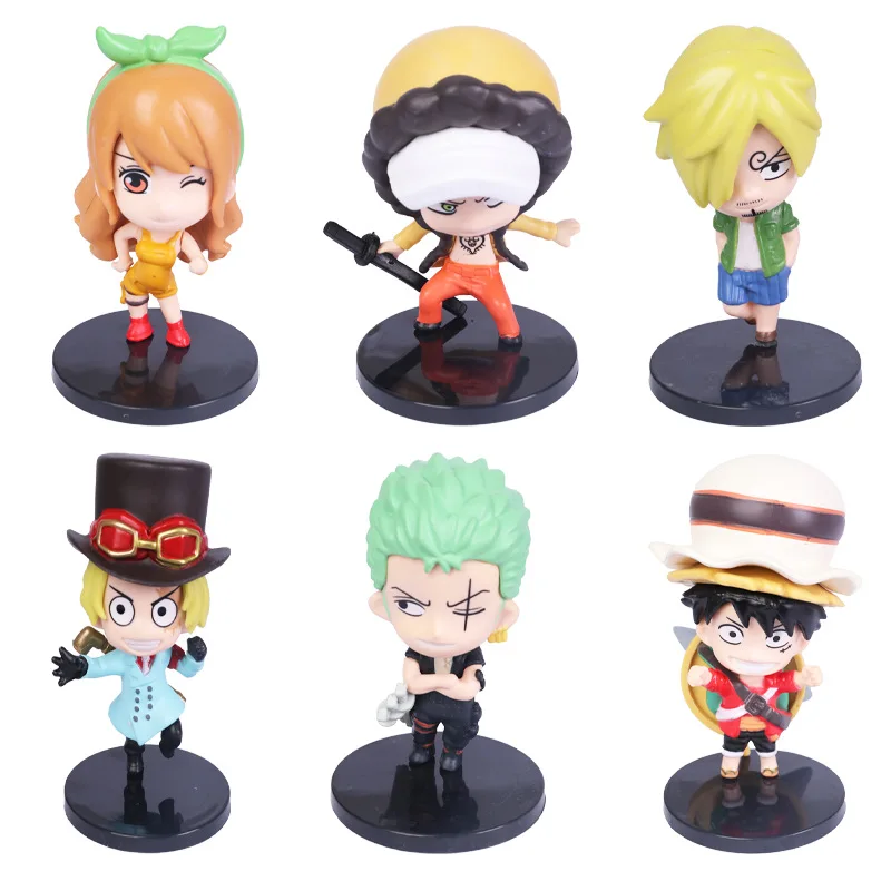 

6 шт./компл. Аниме Фигурка ророноа Зоро, Луффи игрушки Санджи и нами с изображением аниме персонажа Тони чоппера манга кукла Фигурка Figma ПВХ К...