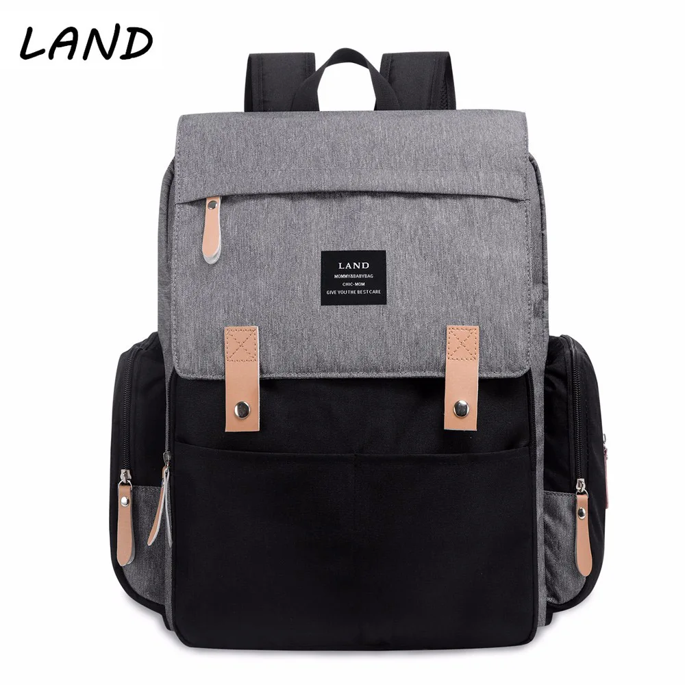Сумка для подгузников LAND рюкзак модные сумки мам Большая водонепроницаемая