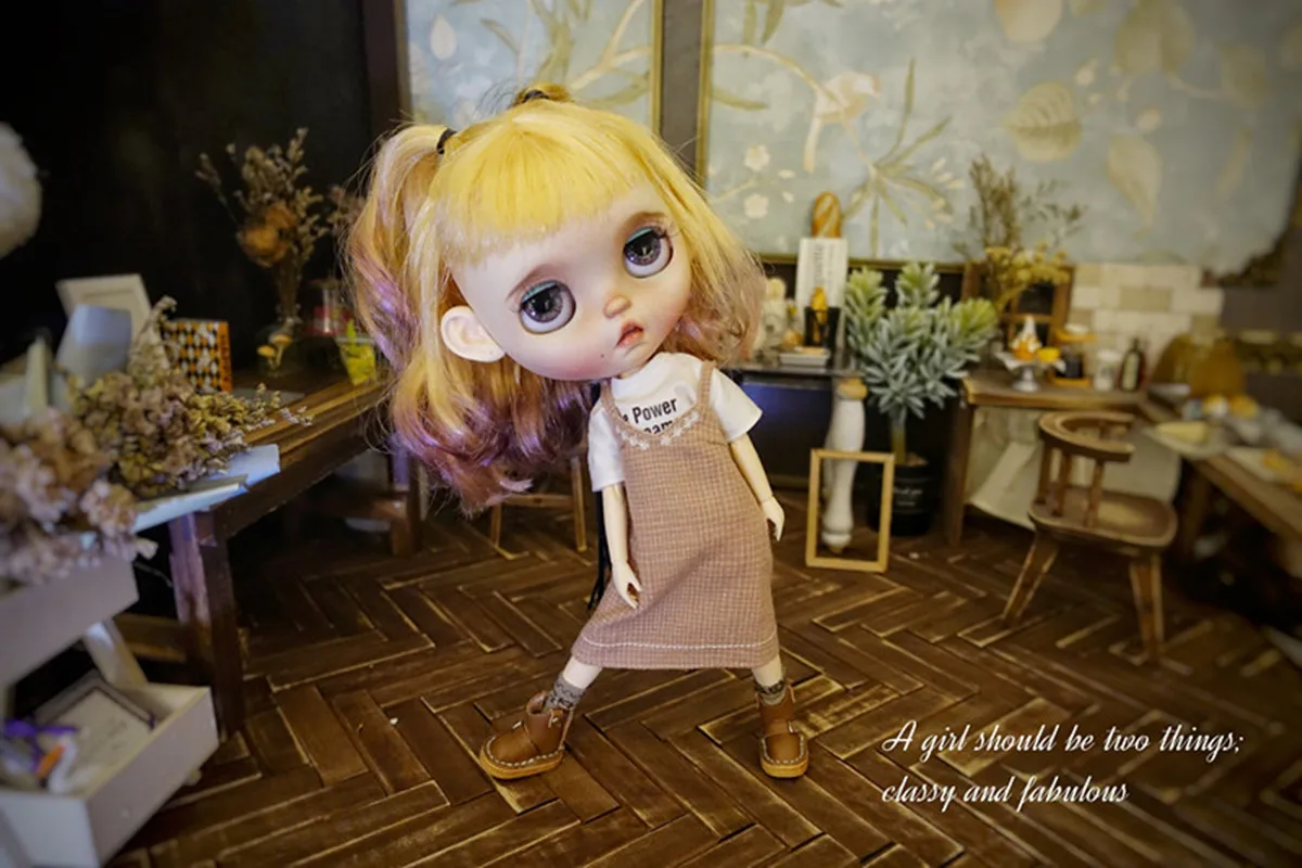 100% кожаная обувь для куклы ручной работы 1/6 ботинки Blyth (подходит кукол Pullip Azone Kurhn