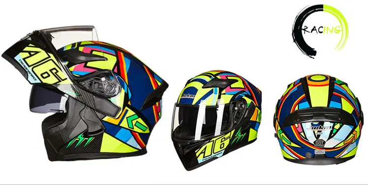 Capacete, Мото шлем JIEKAI 902 moto rcycle Шлем Полный лицевой шлем двойной объектив Открытый лицевой Шлем Capacete, Мото шлем